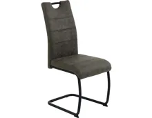 Freischwingerstuhl Dunja Microfaser braun