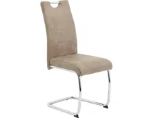 Freischwingerstuhl Flora Microfaser beige