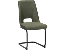 Freischwingerstuhl Jeff Stoff grün