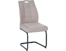 Freischwingerstuhl Juli Stoff braun