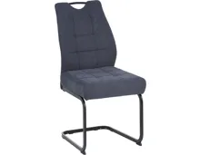 Freischwingerstuhl Juli Stoff grau