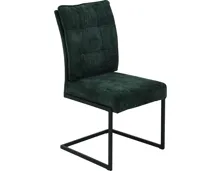 Freischwingerstuhl Oliver Webstoff dunkelgrün