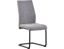 Freischwingerstuhl Primus Stoff Feincord grau