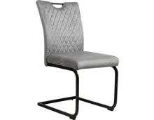 Freischwingerstuhl Vigo Stoff grau
