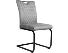 Freischwingerstuhl Vigo Stoff grau