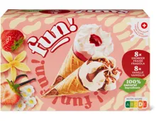 Fun Cornets Vanille und Erdbeer