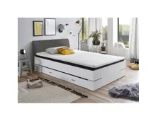 Futonbett Lena Dekor weiss 140 x 200 cm