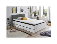 Futonbett Lena Dekor weiss 140 x 200 cm