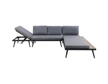 Gartenlounge Venedig mit Teakholzablage