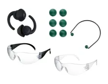 Gehörschutzstöpsel/Schutzbrille