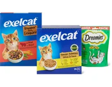 Gesamtes Exelcat und Dreamies Sortiment