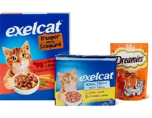 Gesamtes Exelcat- und Dreamies-Sortiment