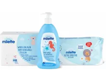 Gesamtes Milette-Babypflege- und -Waschmittel-Sortiment