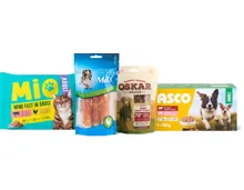 Gesamtes Mio-, Asco-, Max- und Oskar-Katzen- und -Hundefutter-Sortiment