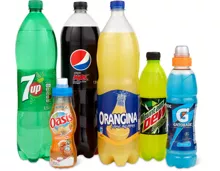 Gesamtes Orangina-, Pepsi-, 7up-, Oasis-, Mountain Dew- und Gatorade-Sortiment