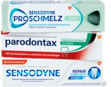 Gesamtes Sensodyne- und Parodontax-Sortiment