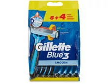 Gillette Einwegrasierer Blue 3 Smooth, 12 Stück, 8 + 4 gratis