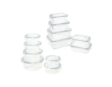 Glasschüssel mit Schnappdeckel 12er Set