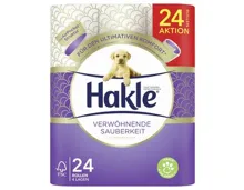 Hakle Verwöhnende Sauberkeit Toilettenpapier, 24 Rollen