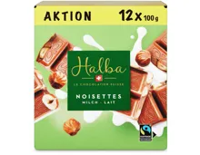 Halba Tafelschokolade Milch & Nuss 12x100g