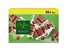 Halba Tafelschokolade Milch Nuss 20x100g