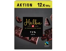 Halba Tafelschokolade Noir 72% 12x100g