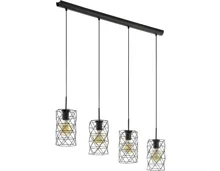 Hängeleuchte Estevau, dunkelbraun