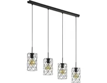 Hängeleuchte Estevau, dunkelbraun