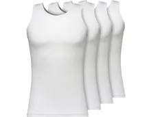 Herren-Unterhemd weiss, 4er Pack S