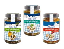 Hirtenkäsewürfel im Glas