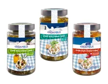 Hirtenkäsewürfel im Glas