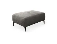 Hocker Oslo Stoff Velours-Optik grau