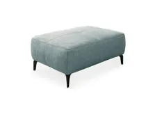 Hocker Oslo Stoff Velours-Optik hellblau