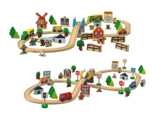 Holzeisenbahn-Set, ­57-teilig (Aktion nur in der Deutschschweiz gültig)