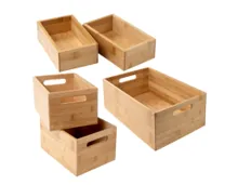 HOME CREATION Bambus Aufbewahrungskisten