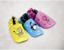 IMPIDIMPI Baby-/Kleinkinder- Leder-Hausschuhe