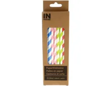 In House Papiertrinkhalme bunt 25 Stück