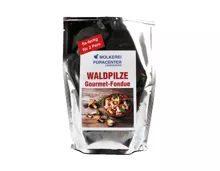 Käsefondue mit Waldpilzen