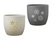 Keramikübertopf «Winter Sparkles»