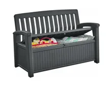 Keter Gartenbank Patio Kunststoff, anthrazit