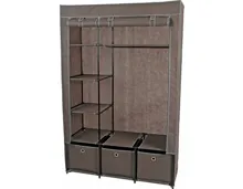 Kleiderschrank Big Vliesstoff grau 110 x 166 x 46 cm