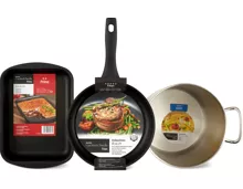 Kochgeschirrserien Deluxe, Titan, Prima, Gastro und Deckel der Marke Cucina & Tavola