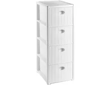 Kommode Elegance Slim Polypropylen 29 x 79 x 39 cm weiss
