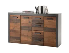 Kommode India 152 Dekor Old Wood anthrazit 152 x 92 x 38 cm