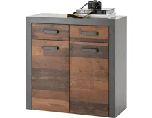 Kommode India 90 Dekor Old Wood Matera anthrazit 90 x 92 x 38 cm