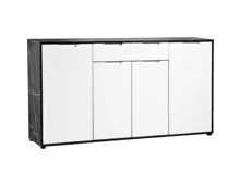 Kommode Korfu Marmor schwarz weiss 160 x 89 x 35 cm