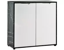 Kommode Korfu Marmor schwarz weiss 90 x 89 x 35 cm