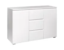 Kommode Shark Dekor weiss matt 120 x 80 x 40 cm