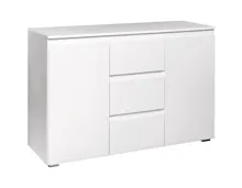 Kommode Shark Dekor weiss matt 120 x 80 x 40 cm