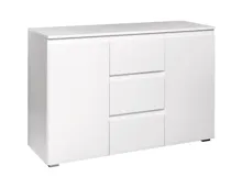 Kommode Shark Dekor weiss matt 120 x 80 x 40 cm